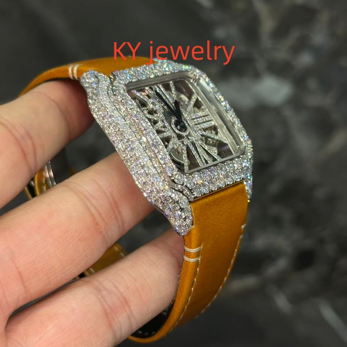 VVS Lab D color Cartier Santos WSHA0015