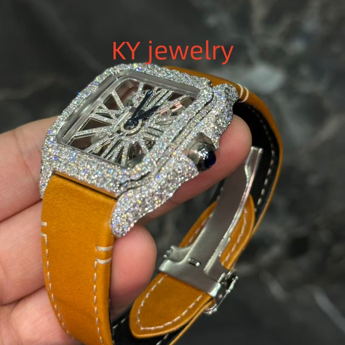 VVS Lab D color Cartier Santos WSHA0015