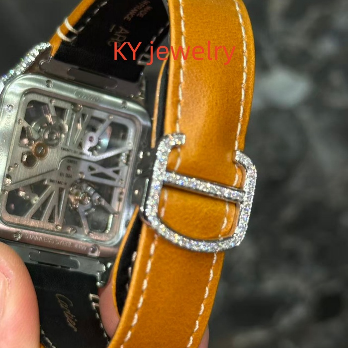 VVS Lab D color Cartier Santos WSHA0015