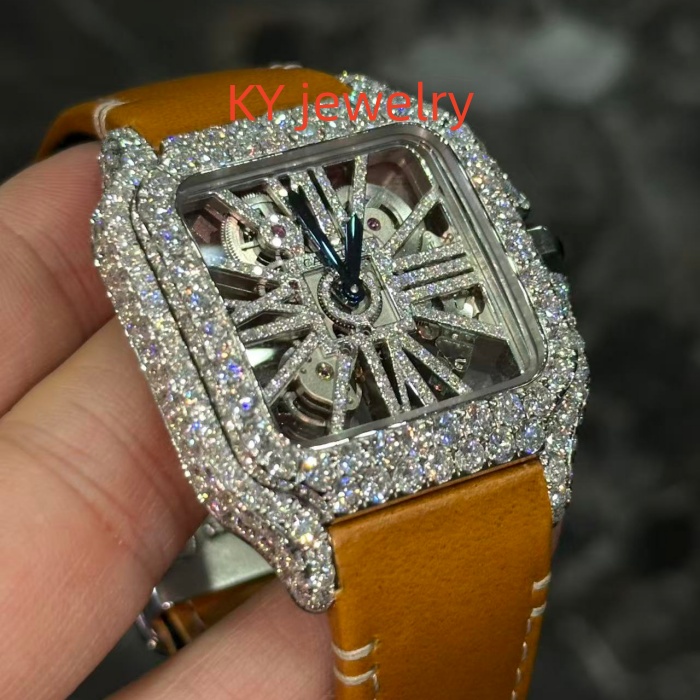VVS Lab D color Cartier Santos WSHA0015