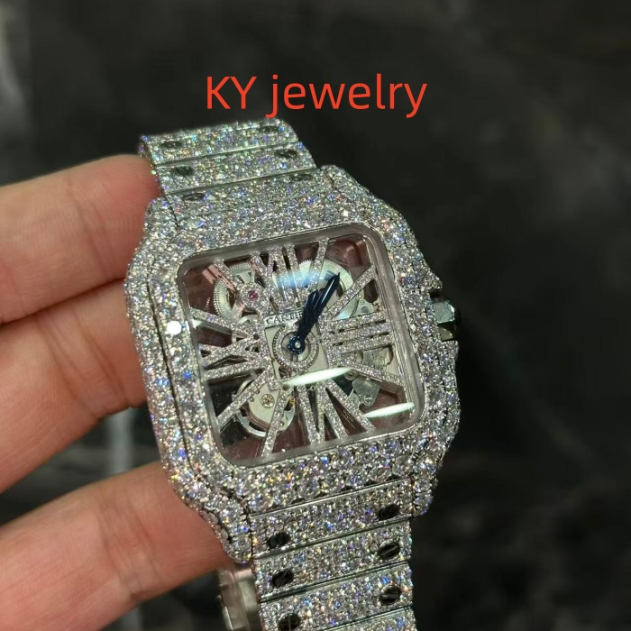 VVS Lab D color Cartier Santos WSHA0015x8