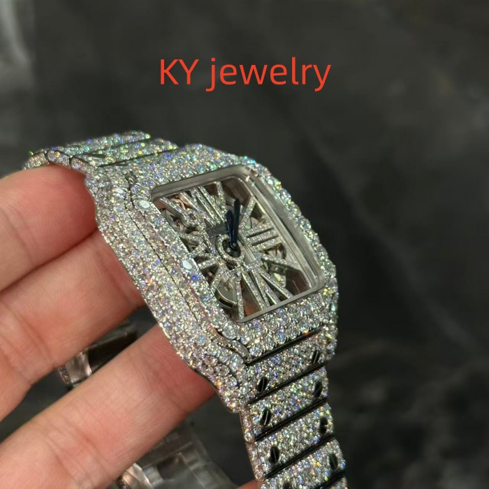 VVS Lab D color Cartier Santos WSHA0015x8