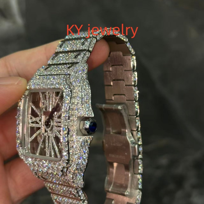 VVS Lab D color Cartier Santos WSHA0015x8