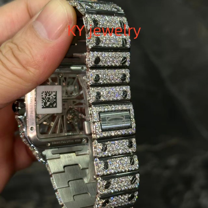 VVS Lab D color Cartier Santos WSHA0015x8