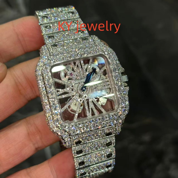 VVS Lab D color Cartier Santos WSHA0015x8