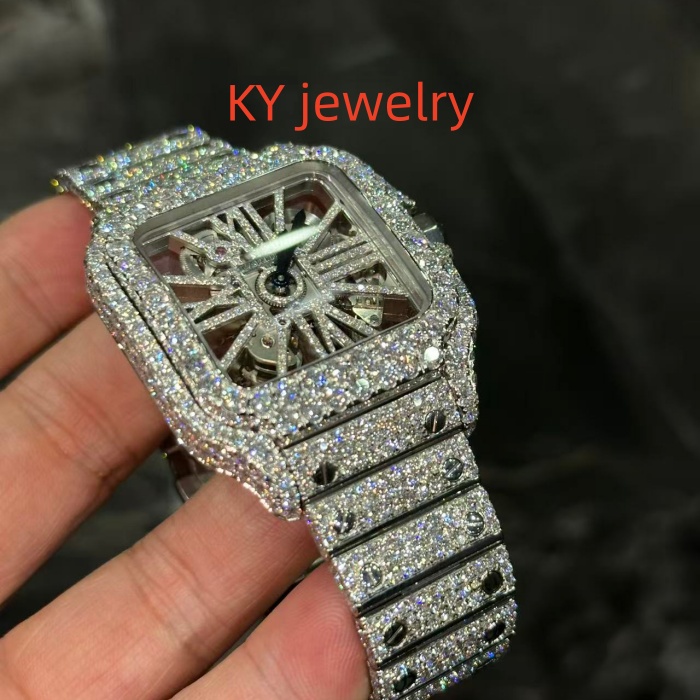 VVS Lab D color Cartier Santos WSHA0015x8