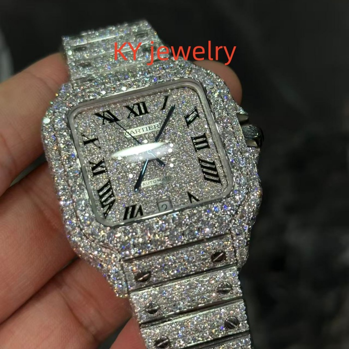 VVS Lab D color Cartier Santos WSSA0009