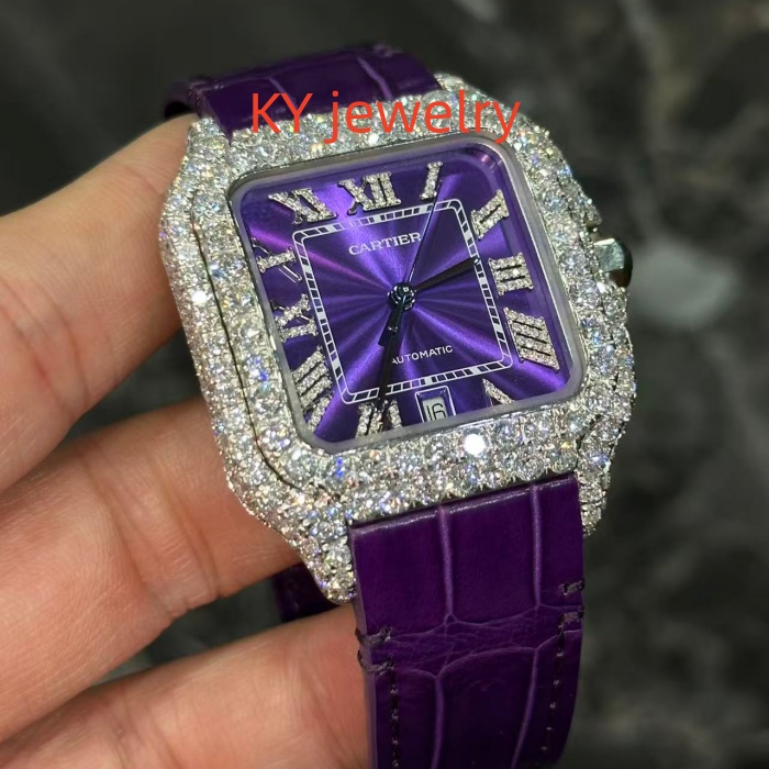 VVS Lab D color Cartier Santos WSSA0009