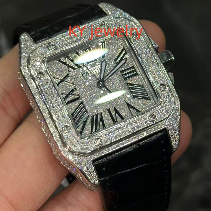 VVS Lab D color Cartier Santos WSSA0009