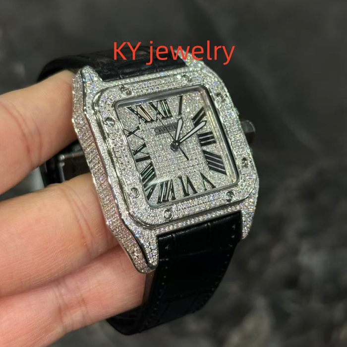 VVS Lab D color Cartier Santos WSSA0009