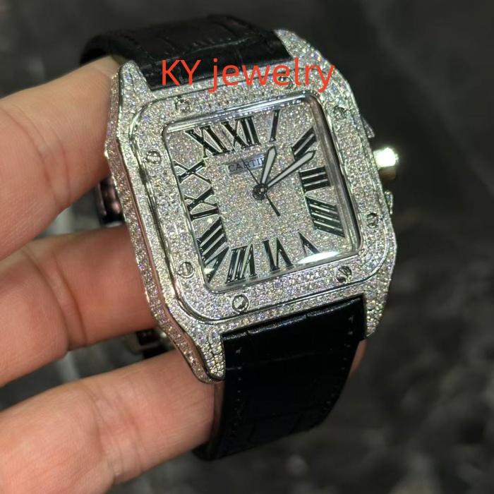 VVS Lab D color Cartier Santos WSSA0009