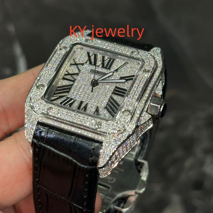 VVS Lab D color Cartier Santos WSSA0009