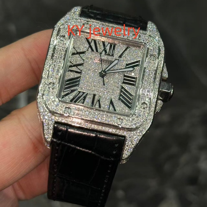 VVS Lab D color Cartier Santos WSSA0009