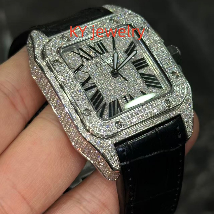 VVS Lab D color Cartier Santos WSSA0009