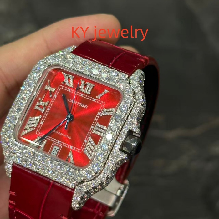VVS Lab D color Cartier Santos WSSA0009