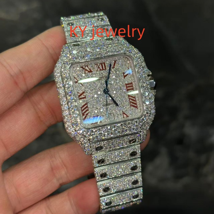 VVS Lab D color Cartier Santos WSSA0009