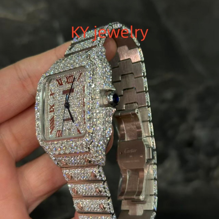 VVS Lab D color Cartier Santos WSSA0009