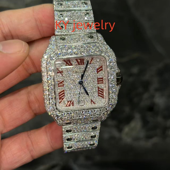 VVS Lab D color Cartier Santos WSSA0009