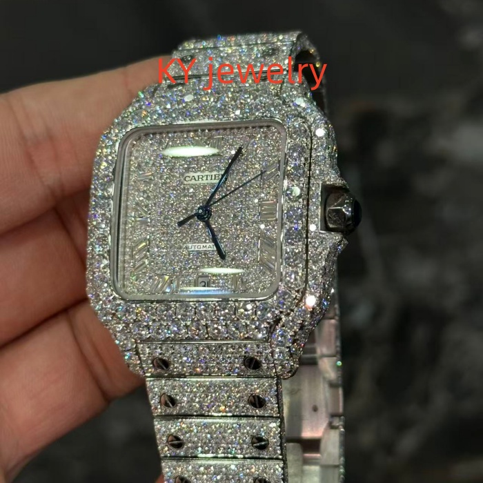 VVS Lab D color Cartier Santos WSSA0009