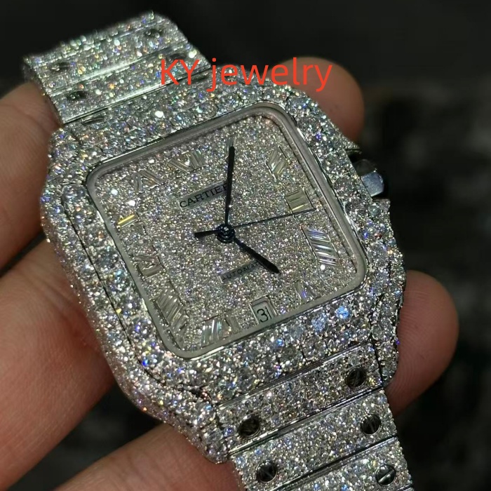 VVS Lab D color Cartier Santos WSSA0009