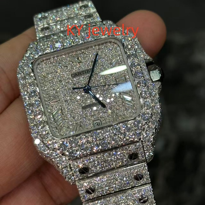 VVS Lab D color Cartier Santos WSSA0009