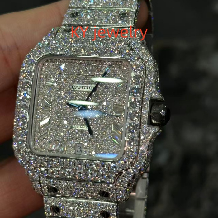 VVS Lab D color Cartier Santos WSSA0009