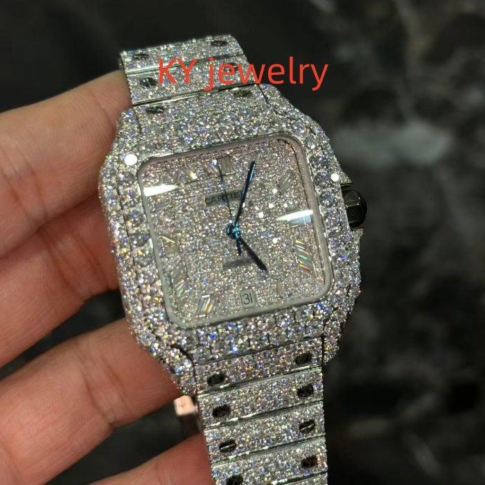 VVS Lab D color Cartier Santos WSSA0009