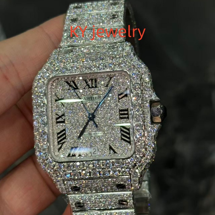 VVS Lab D color Cartier Santos WSSA0009