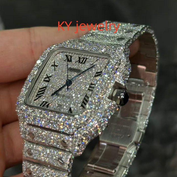 VVS Lab D color Cartier Santos WSSA0009