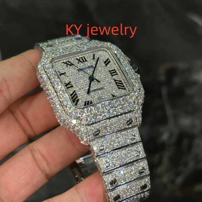 VVS Lab D color Cartier Santos WSSA0009